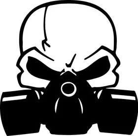 Gas Mask Skull Decal / Sticker 01