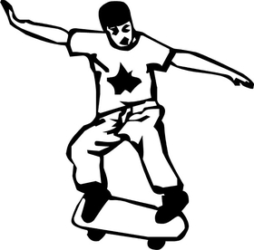 Skateboarder Decal / Sticker 01