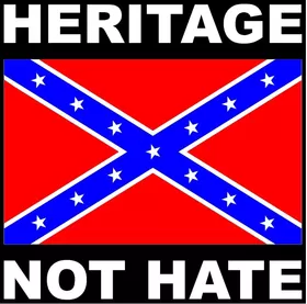 Heritage Not Hate Confederate Flag Decal / Sticker 02