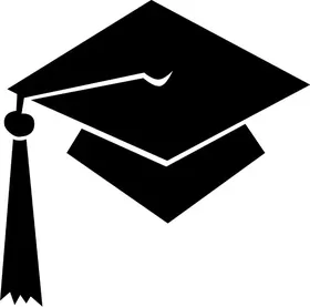 Mortarboard Graduation Cap Decal / Sticker 01