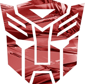 Red Shattered Chrome Autobot 06 Decal / Sticker 1
