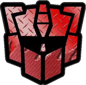 Autobot G2 Red Carbon Plate Decal / Sticker