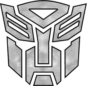 Sanded Aluminum Autobot 11 Decal / Sticker 03