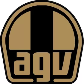 Gold and Black AGV Sport Decal / Sticker 18