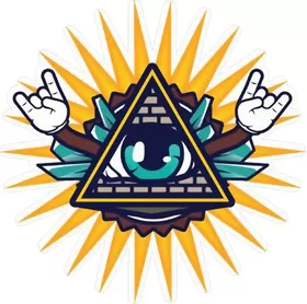 All Seeing Eye Decal / Sticker 01