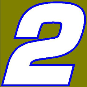 2 Race Number Euromode Bold Font 2 Color Decal / Sticker