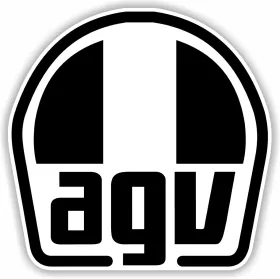White and Black AGV Sport Decal / Sticker 19