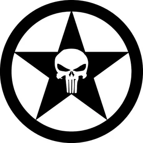 Punisher Star Decal / Sticker 36
