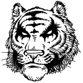 Tigers Mascot Decal / Sticker 5