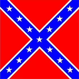 Square Rebel / Confederate Flag Decal / Sticker 28