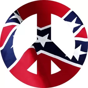 Peace Confederate Flag Decal / Sticker 02