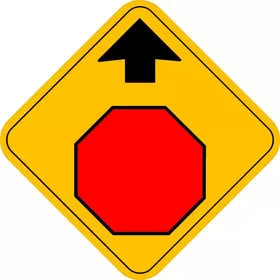 Stop Ahead Sign Decal / Sticker 01