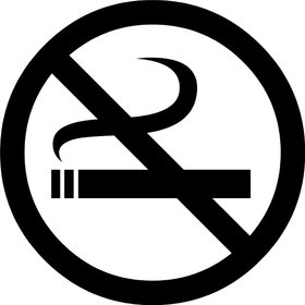 No Smoking Decal / Sticker 02