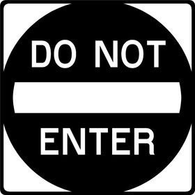 Do Not Enter Decal / Sticker 02