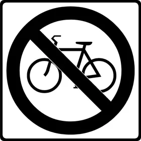 No Bicycles Decal / Sticker 01