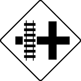 Railroad Crossing Decal / Sticker 02