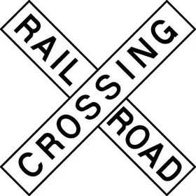 Railroad Crossing Decal / Sticker 04