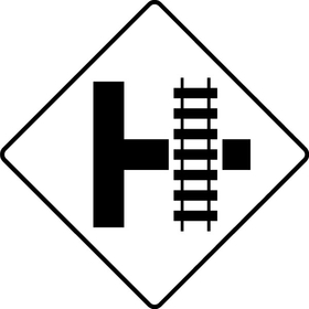 Railroad Crossing Decal / Sticker 07