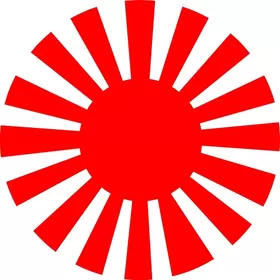 Japan Rising Sun Decal / Sticker 04