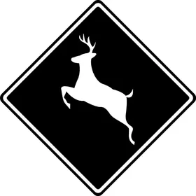 Deer Crossing Decal / Sticker 02
