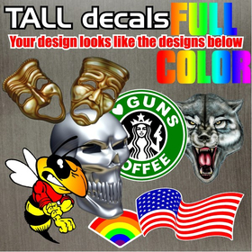 Full Color Print Decal Quote E - Tall Design