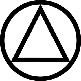 Alcoholics Anonymous Triangle Decal / Sticker 01