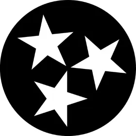 Tennessee Flag Stars Decal / Sticker 04