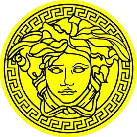 Yellow and Black Versace Decal / Sticker 10