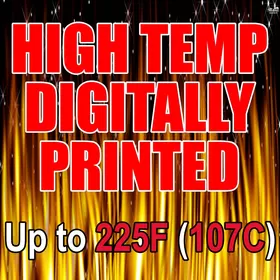 High Temperature Rated Decals and Stickers Rated for 225F