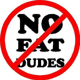 No Fat Dudes Decal / Sticker 2 COLOR