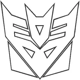 Transformers Decepticon Outline Decal / Sticker