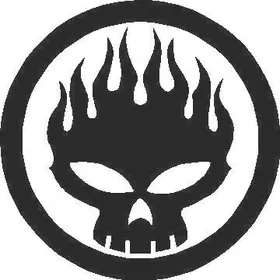 Flaming Skull Decal / Sticker 05