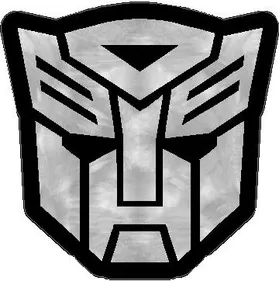 Sanded Aluminum Autobot 11 Decal / Sticker 02