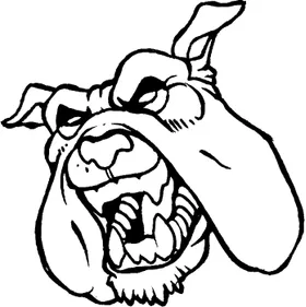 Bulldog Mascot Decal / Sticker