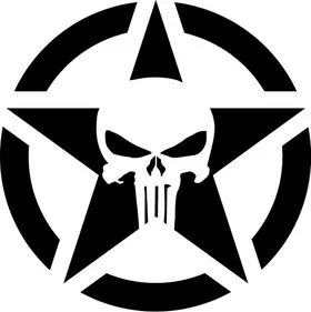 Punisher Star Decal / Sticker 118
