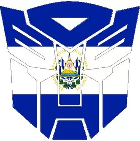 El Salvador Flag Autobot 06 Decal / Sticker