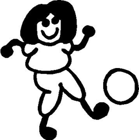 Soccer Player Stick Figure Decal / Sticker 01