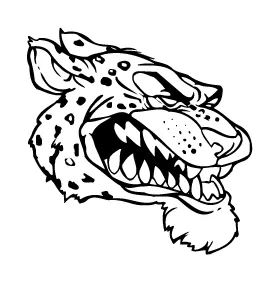 Cheetah Head Mascot Decal / Sticker