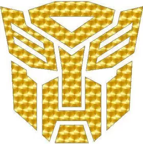 Gold Engine Turn Autobot 06 Decal / Sticker