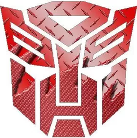 Transformers Autobot 06 Red Carbon Plate  Decal / Sticker