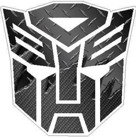 Transformers Autobot Black Carbon Plate 3 Decal / Sticker