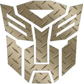 Transformers Autobot Gold Diamond Plate Decal / Sticker