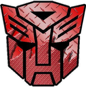 Transformers Autobot Red Carbon Plate Decal / Sticker