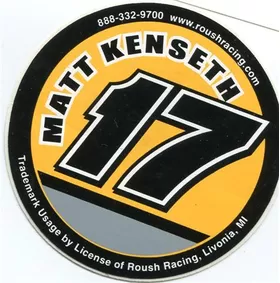 17 Matt Kenseth Decal / Sticker