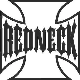 Redneck Maltese Cross Decal / Sticker 01