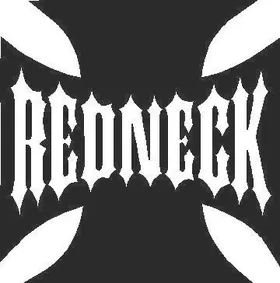 Redneck Maltese Cross Decal / Sticker 02