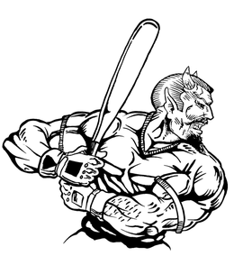 Baseball Devils Mascot Decal / Sticker 8