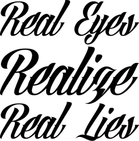 Real Eyes Realize Real Lies Decal / Sticker 02