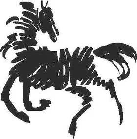 Scribble Horse Decal / Sticker