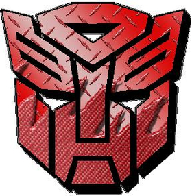 Transformers Autobot Red Carbon Plate  Decal / Sticker 24